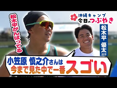 小笠原「松木平、頑張りました」松木平「慎之介さん、一番スゴい」【「今日のつぶやき」2/15(木)ドラゴンズ沖縄キャンプ】 小笠原「松木平、頑張りました」松木平「慎之介さん、一番スゴい」【「今日のつぶやき」2/15(木)ドラゴンズ沖縄キャンプ】