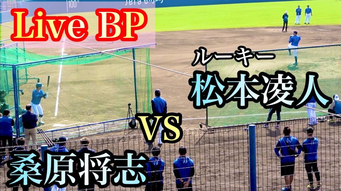 独特フォームから最速149キロマーク！【Live BP】ルーキー 松本凌人 vs 桑原将志、関根大気、オースティン、佐野恵太、柴田竜拓 横浜DeNAベイスターズ 2024/2/11