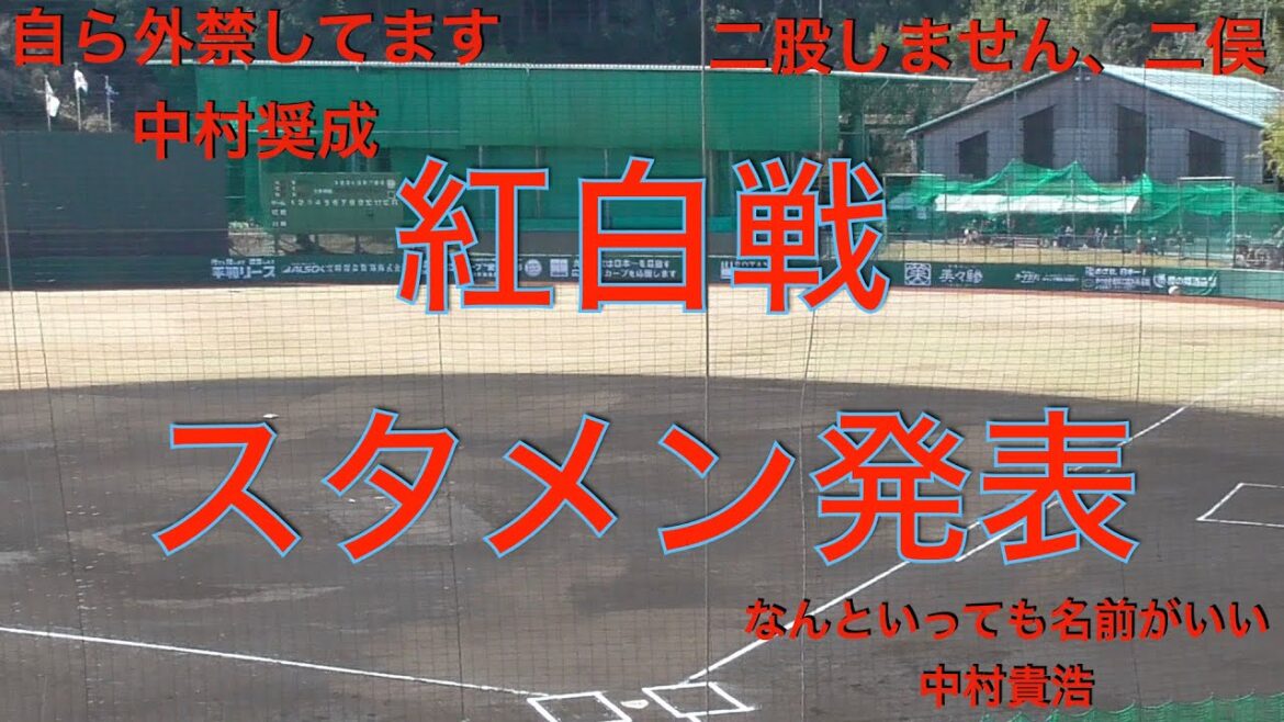【広島東洋カープ春季キャンプ】大道、島内による紅白戦スタメン発表　2日続けて中村奨成イジられる