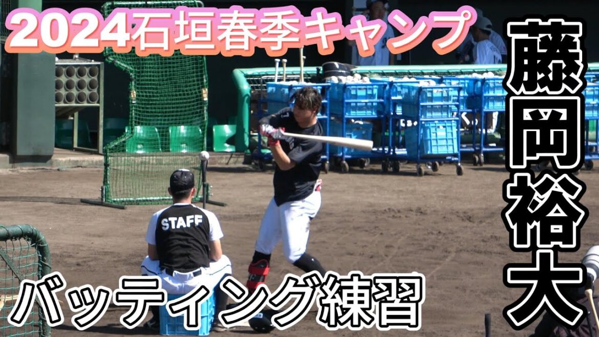 【練習密着シリーズ！】千葉ロッテ・藤岡裕大選手のバッティング練習を撮影！（2024年石垣春季キャンプ）