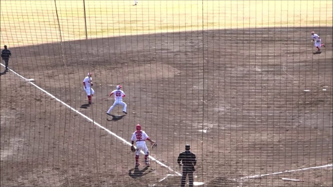 【カープ紅白戦・3回表】玉村昇悟投手 vs 上本崇司 → 野間峻祥 → 中村奨成 → 韮澤雄也 → 末包昇大 → 持丸泰輝選手　～広島東洋カープ・春季日南キャンプ2022～