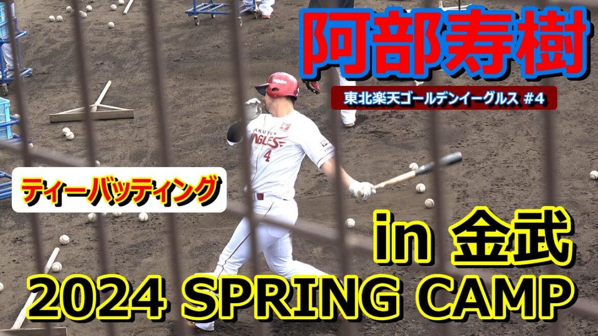 【2024春季キャンプ】ベテラン、阿部寿樹選手・・・ティーバッティング‼【東北楽天ゴールデンイーグルス】