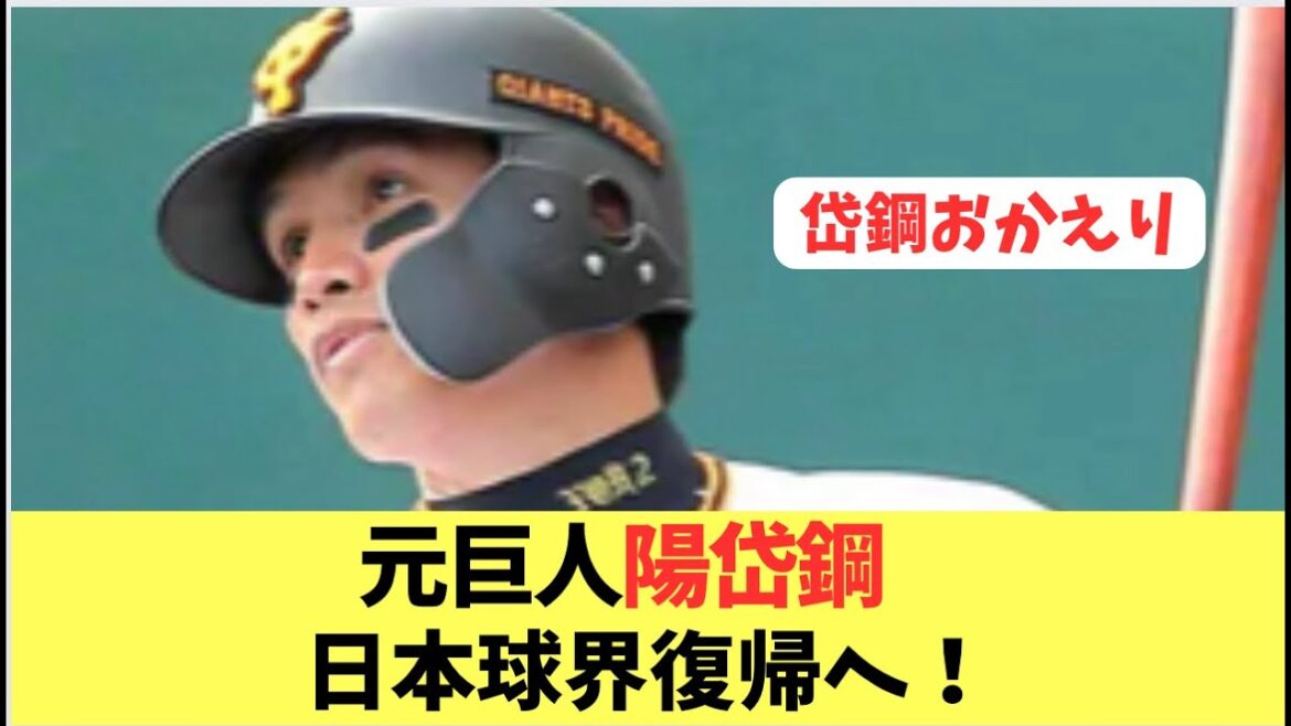 【陽岱鋼】電撃復帰で、来季は日本球界でプレー