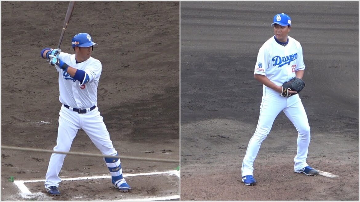 ドラゴンズ中島宏之の実戦形式初打席！大野雄大との対戦！ (2024/02/16)