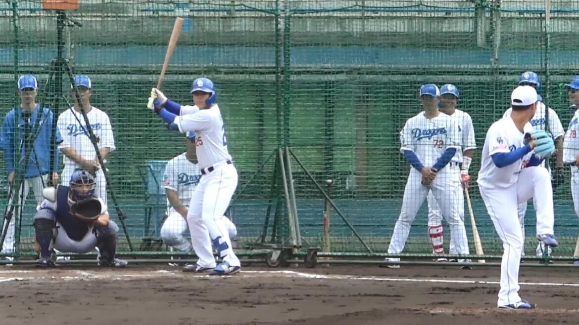 育成ルーキー菊田翔友が龍空・田中幹也・石川昂弥らと対戦！初シート打撃登板全投球まとめ。（2024年2月17日）
