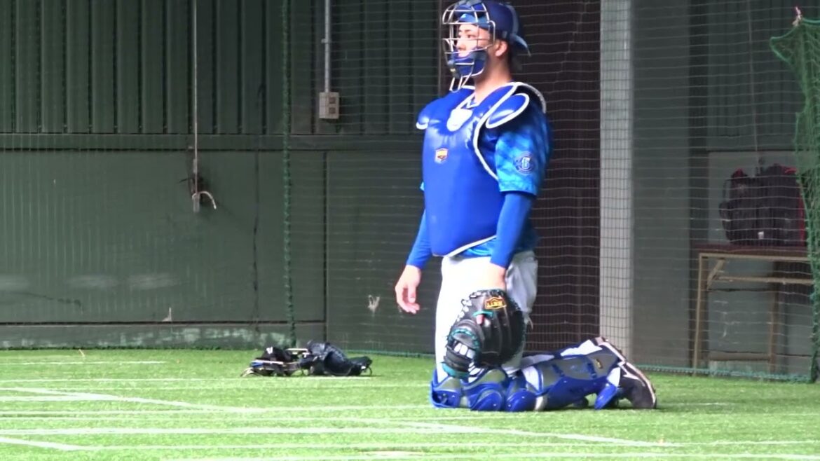 2024年2月 横浜DeNA春季キャンプ B班奄美 九鬼 隆平選手のブルペン練習