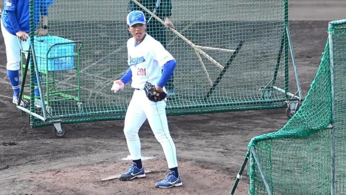 支配下再昇格を目指す5年目・竹内龍臣がフリー打撃に登板！味谷と星野への全投球。味谷が特大ファウルも！（2024年2月18日）