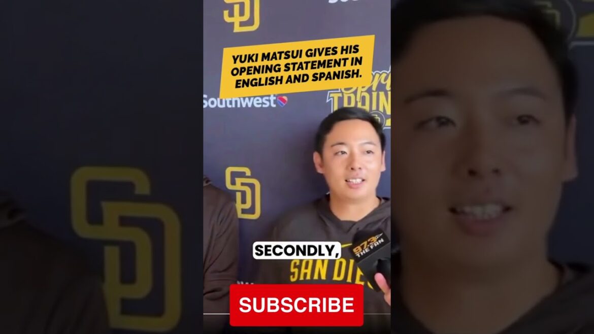 魅力的でした！松井 裕樹が英語とスペイン語で自己紹介しました。