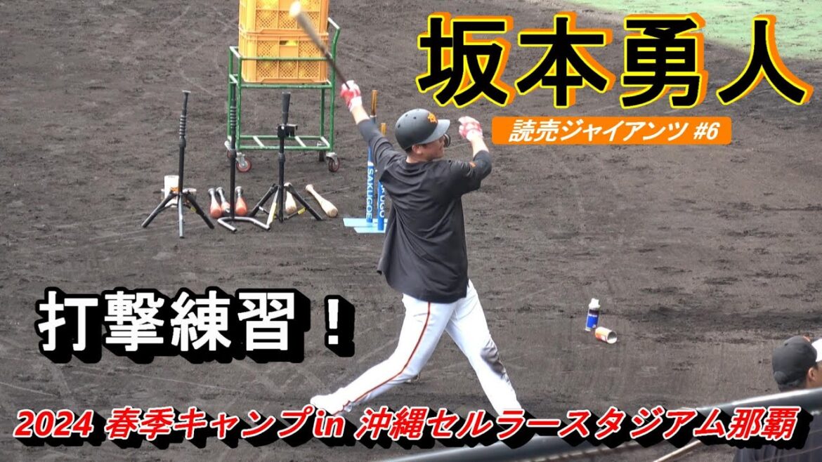 【2024春季キャンプ】坂本勇人、打撃練習で快音！・・・沖縄二次キャンプ始動！【読売ジャイアンツ】