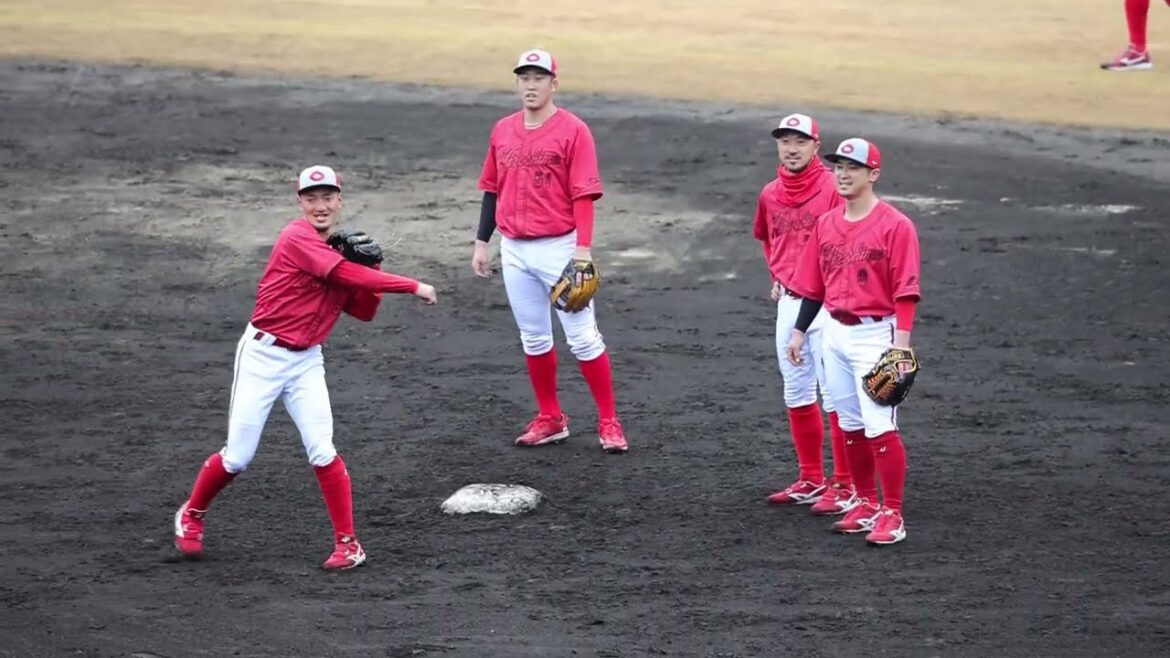 カープ選手の声出し最高(笑) カープ日南キャンプ 内野陣ノック練習 2024.2.4 カープ選手の声出し最高(笑) カープ日南キャンプ 内野陣ノック練習 2024.2.4