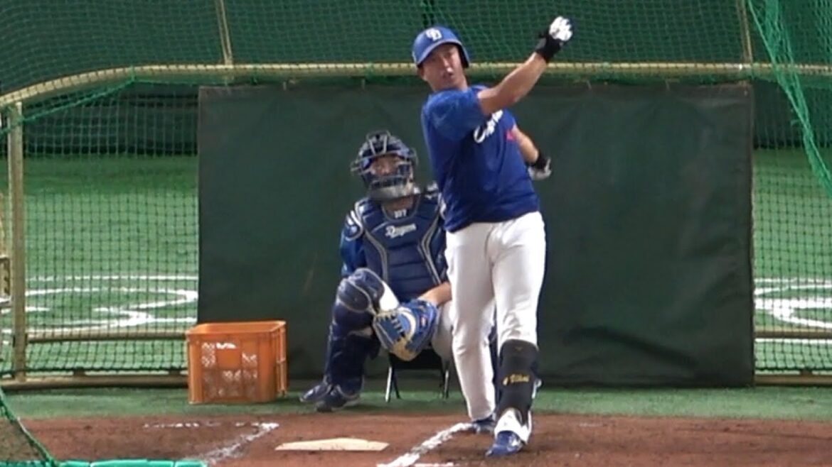 打撃練習で特大弾を連発する鵜飼に盛り上がる場内、最後にはジャイアンツファンからも拍手 (2023/05/21)