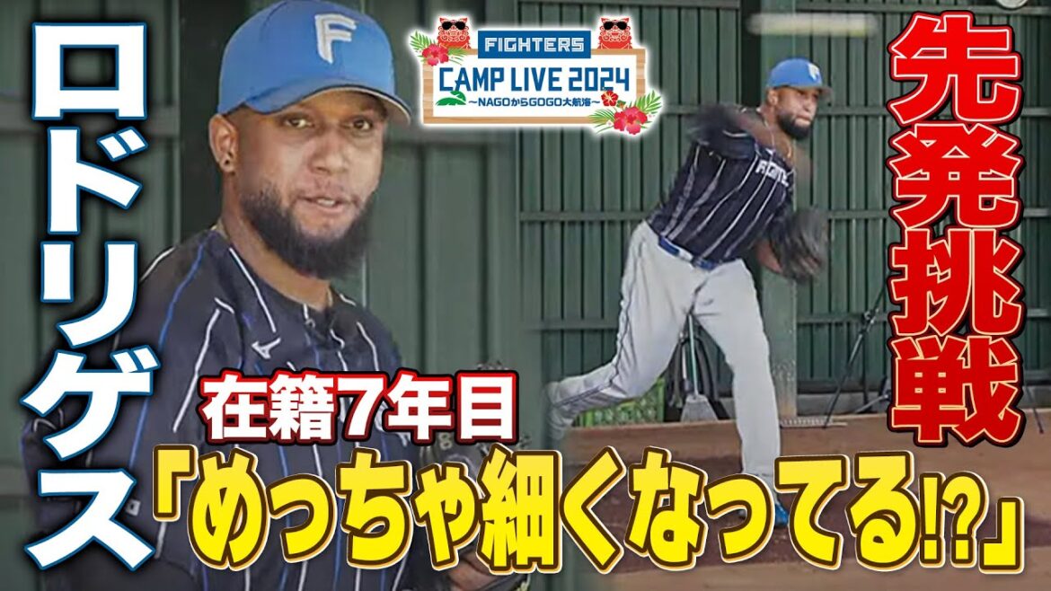 【激痩せ!?】在籍7年目ロドリゲス 先発挑戦に向けてシルエットが見違えたブルペン＜2/18ファイターズ春季キャンプ2024＞