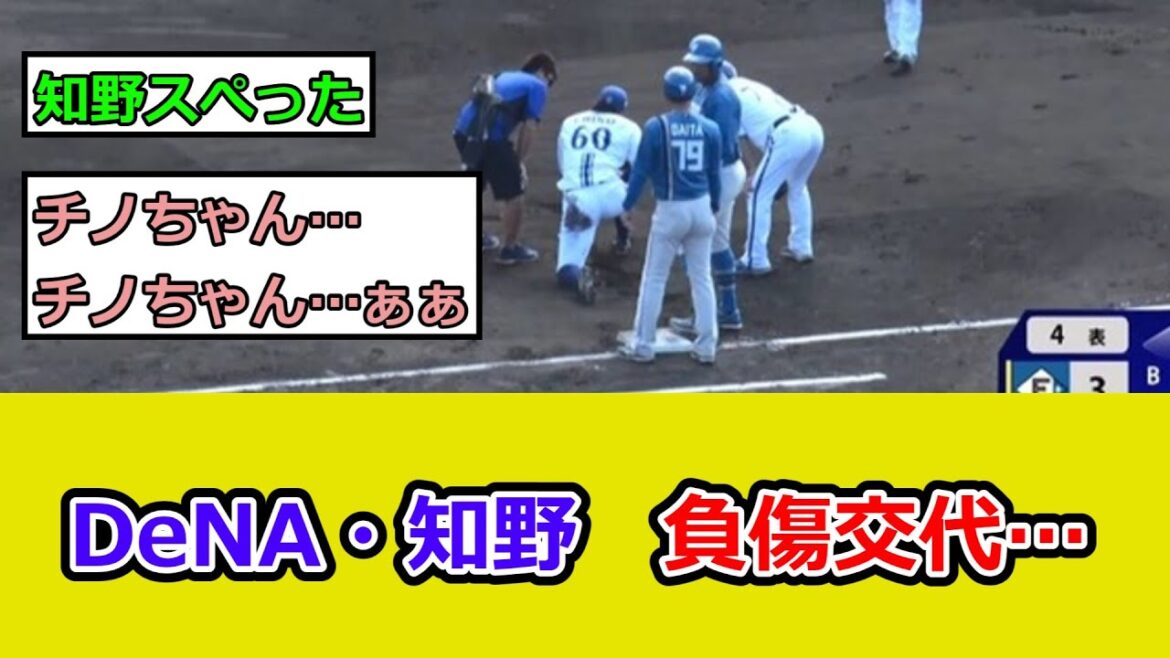 【練習試合DeNA対日本ハム】DeNA・知野、守備で左足を痛めて負傷交代… 【練習試合DeNA対日本ハム】DeNA・知野、守備で左足を痛めて負傷交代…