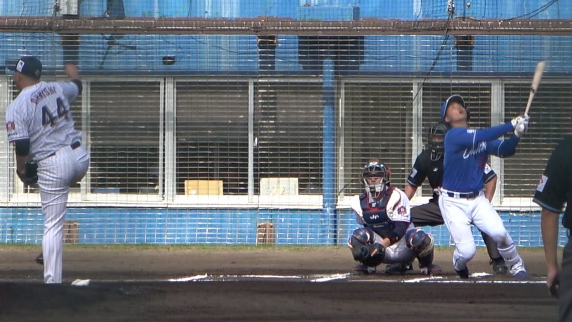 石橋が自分の打球の行方を見失ったっぽい珍しいシーン (2024/02/18)