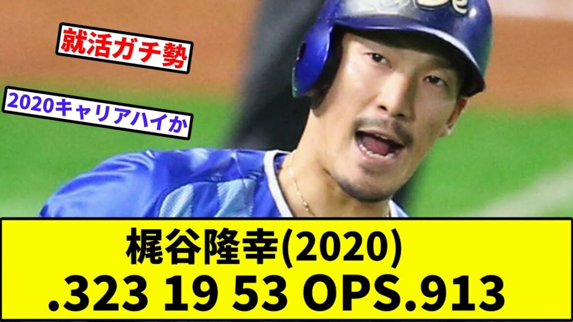 梶谷隆幸(2020).323 19 53 OPS.913【なんJ反応】【プロ野球反応集】【2chスレ】【1分動画】【5chスレ】【横浜DeNAベイスターズ】【巨人】【読売ジャイアンツ】