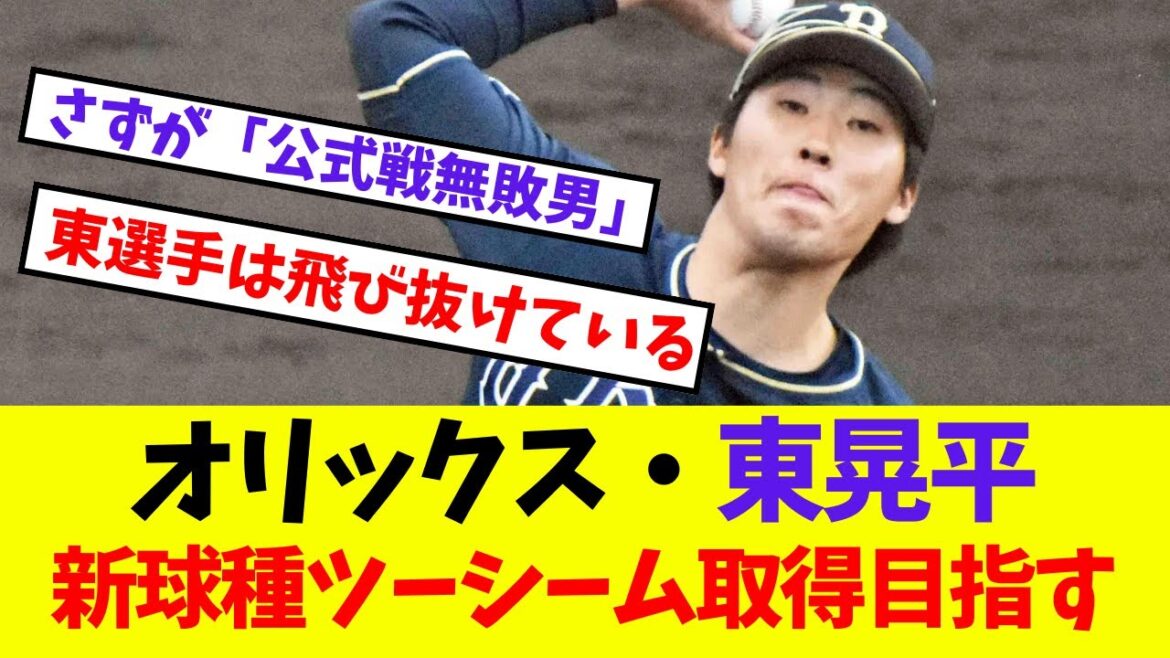 【オリックス】東晃平、新球種ツーシーム取得目指す【プロ野球ネットの反応集】 【オリックス】東晃平、新球種ツーシーム取得目指す【プロ野球ネットの反応集】
