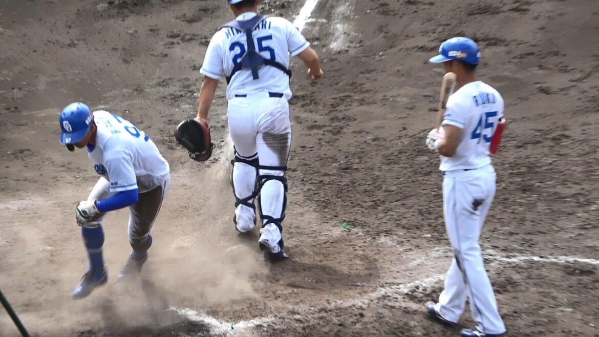 ケース打撃。樋口がピッチャー上田の隙を突いてホームスチール成功！上田投げることすらできず（2024年2月17日）