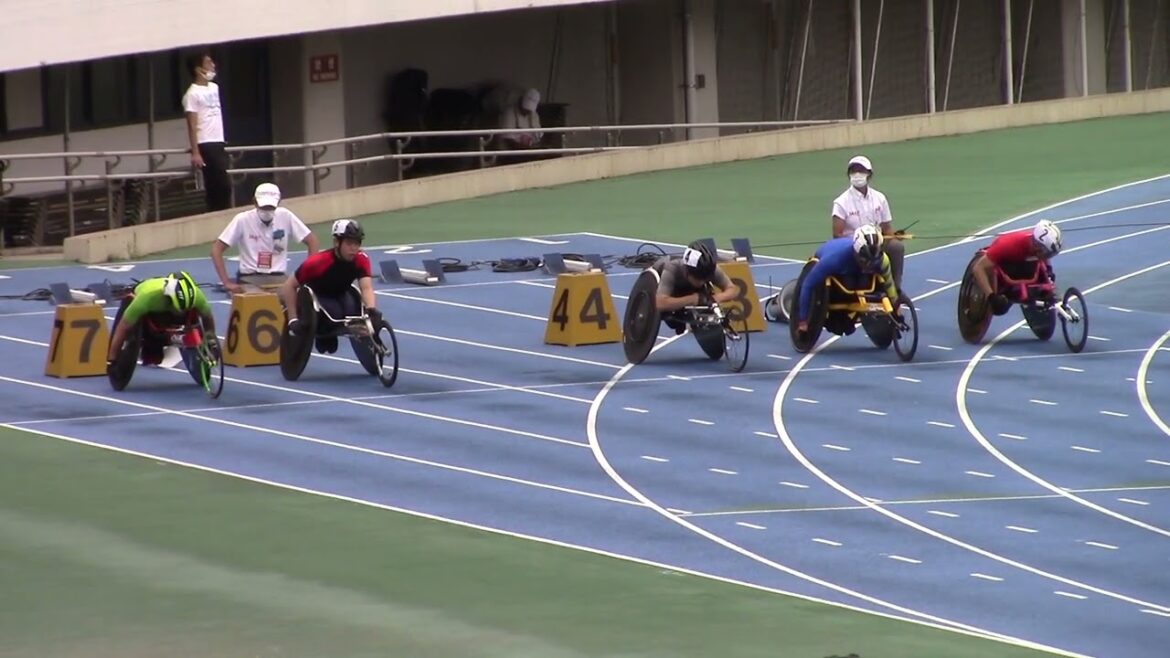 男子車いす 100ｍ ﾀｲﾑﾚｰｽ3組 (-0.9) 上与那原 寛和/佐藤 友祈：第1回 WPA公認 NAGASEカップ パラ陸上競技大会