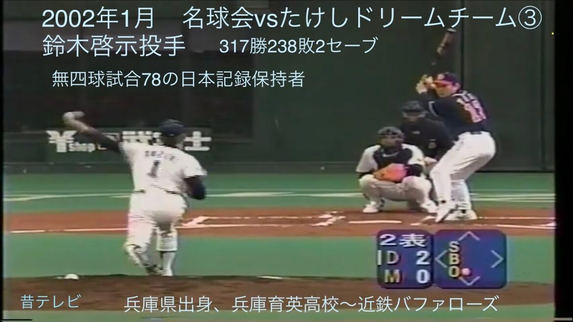 懐かし動画 2002年1月 鈴木啓示 名球会vsたけしドリームチーム③ 懐かし動画 2002年1月 鈴木啓示 名球会vsたけしドリームチーム③