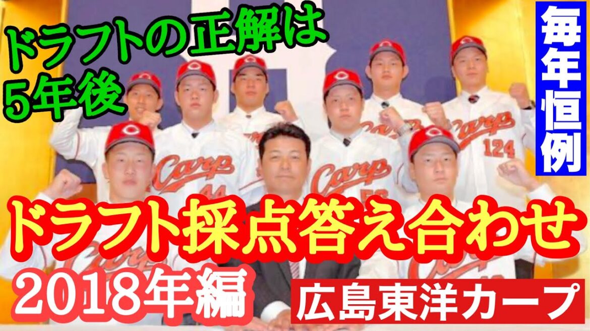 【広島東洋カープ】ドラフトの成否が判断できるのは５年後！　ということで、２０１８年のドラフト採点の答え合わせを、５年経った今やってみました　【小園海斗】【島内颯太郎】【林晃汰】【カープ】