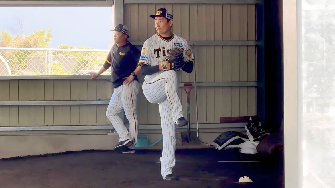 【安定のザキさん】岩崎優、ブルペン投球！低めにビッタビタのコントロールでブルペン捕手の「ナイスボール！」が連発【阪神春季キャンプ】2024.2.13