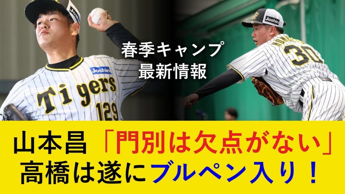 【キャンプ最新情報】山本昌が「門別は本当に欠点がない。」と、開幕ローテ入りに太鼓判！復活が期待される高橋遥人は遂にブルペン入り！【阪神タイガース】