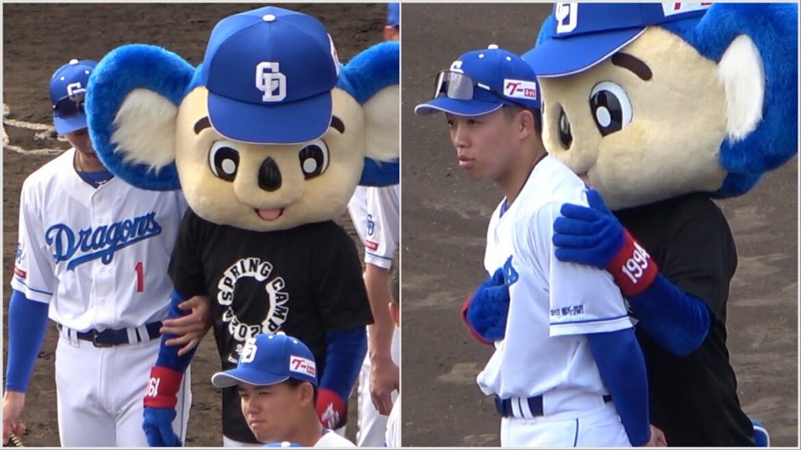 久々に絡んだドアラに密着しまくる岡林！ドアラと中田翔との豆まきを見た様子（笑） (2024/02/03)