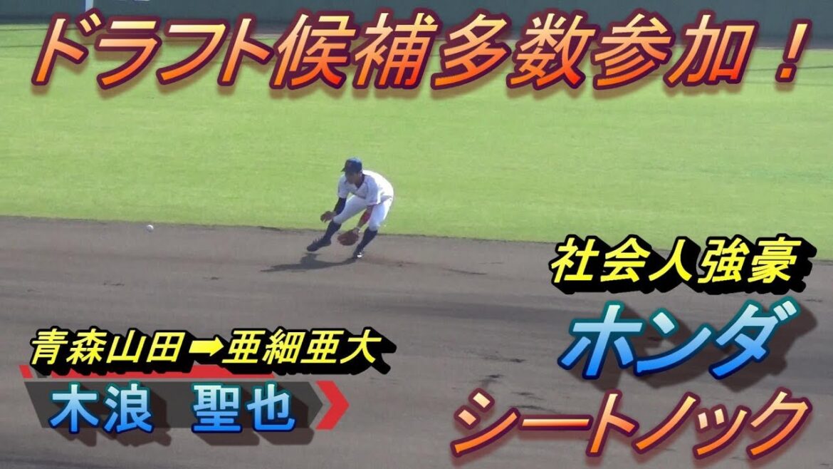 プロ注目選手を多数抱えるＨｏｎｄａのシートノック！体が出来上がっていてでかい！
