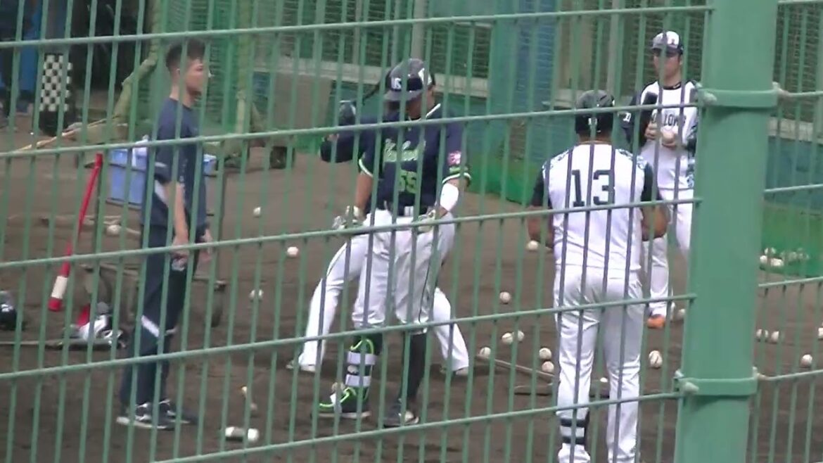 【ヤクルトキャンプ】村上宗隆 素振りしてオスナとお喋り【春季浦添キャンプ ヤクルトスワローズ2024年2月20日】