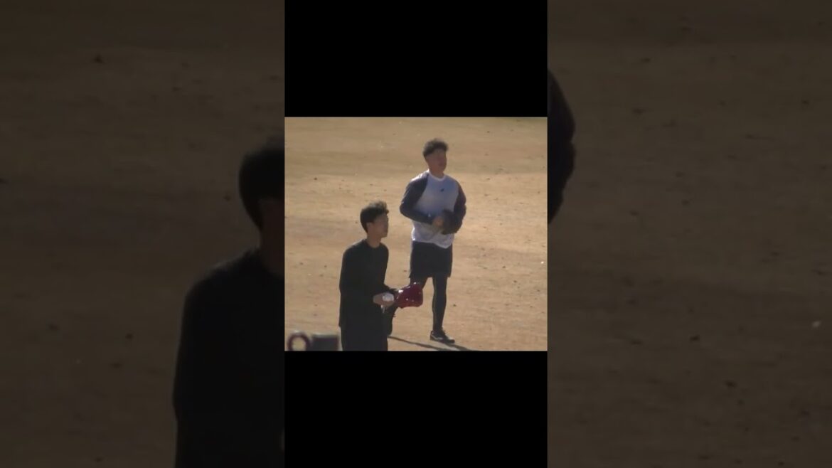 【巨人 二軍三軍 合同自主トレ】戸田懐生がキャッチボール〜ジャイアンツ球場 読売ジャイアンツ選手自主トレ2024年1月29日