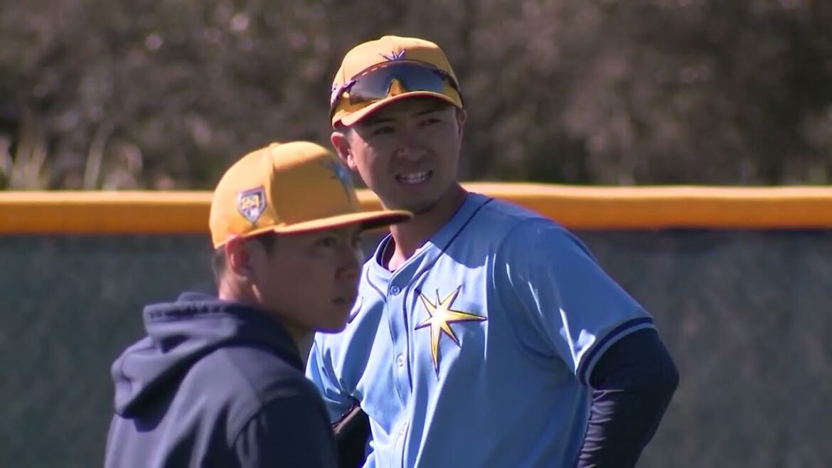Japanese reliever Naoyuki Uwasawa takes part in Rays' spring training｜上沢 直之