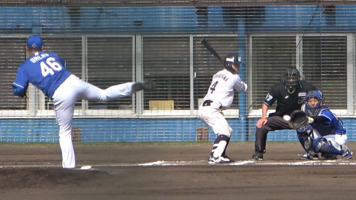 コントロール抜群の梅野が古巣スワローズ相手に1イニング2奪三振無失点！今日の全投球 (2024/02/18)