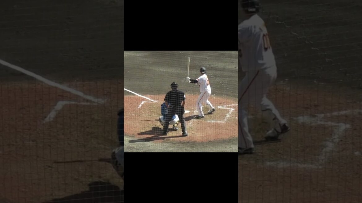 ジャイアンツ勝俣 翔貴のバッティングフォームとハーフスイング 〜2022/2/15巨人日ハム戦