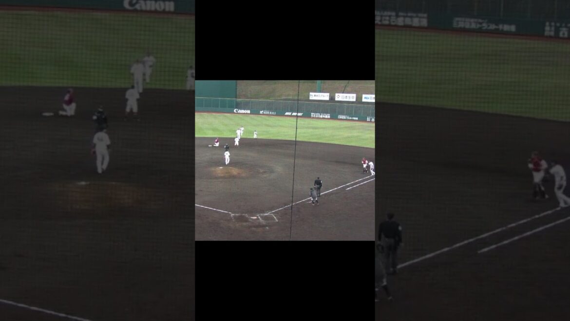 鍬原拓也 自らゲッツー演出 試合終了の瞬間 2023年4月8日 読売ジャイアンツVS 楽天ゴールデンイーグルス2軍戦