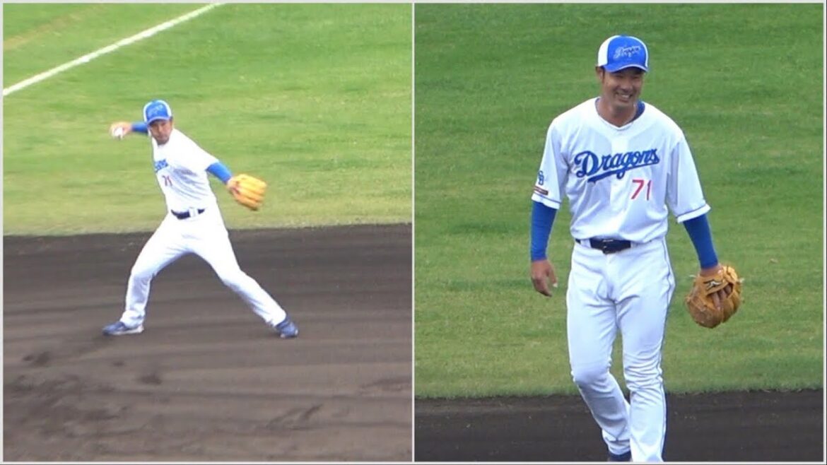 シート打撃でサードに入った直倫コーチ、好プレーを見せてニッコリ！ (2024/02/16)