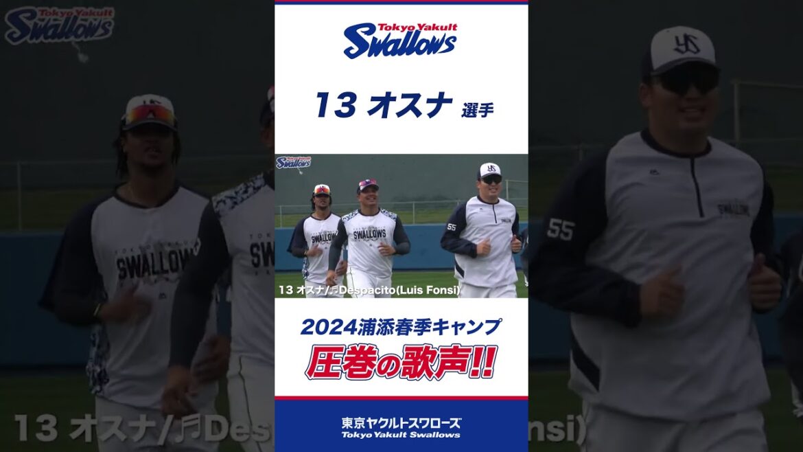キャンプ場に響いた圧巻の歌声！ #swallows #プロ野球 #東京ヤクルトスワローズ #shorts #オスナ