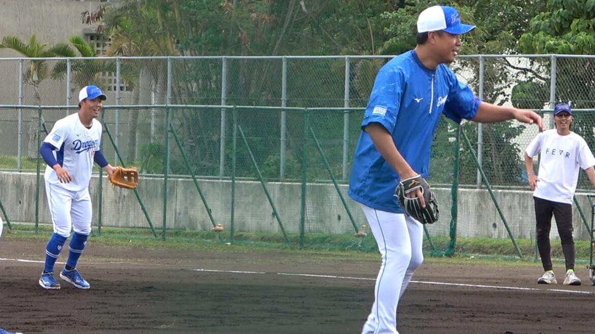 投内連携で繰り広げられる大野雄大&柳のお笑い劇場（笑） (2024/02/17)