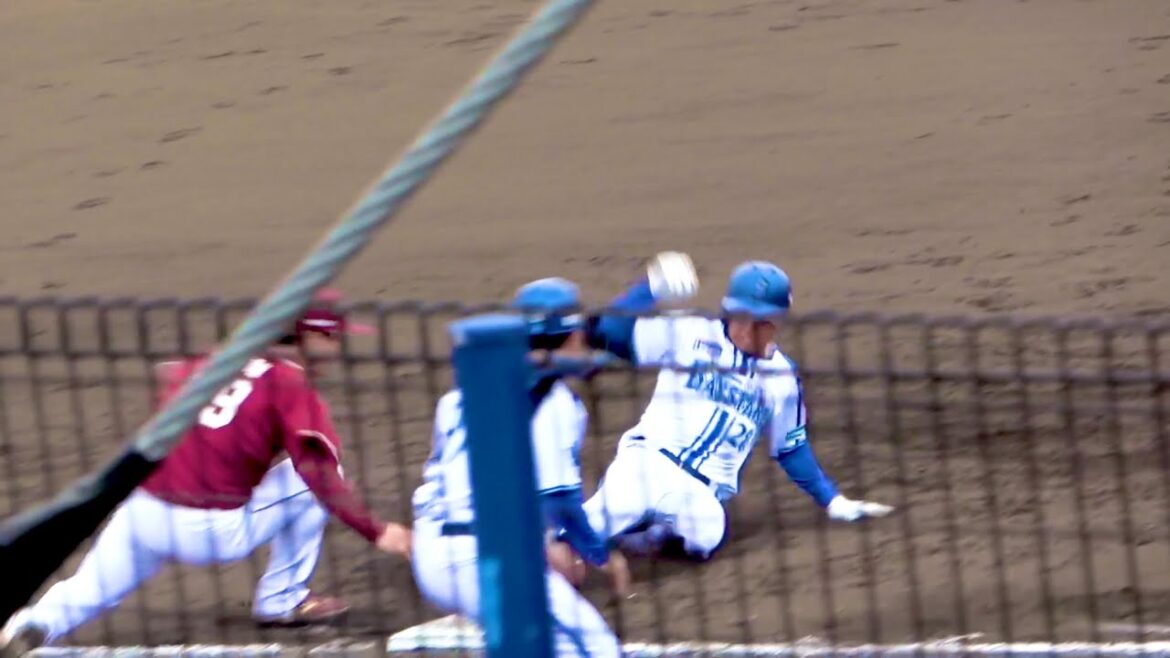 【ネクストブレイクやん】勝又温史が守護神の則本からフェン直の三塁打！ 横浜DeNAベイスターズ 2024/2/25