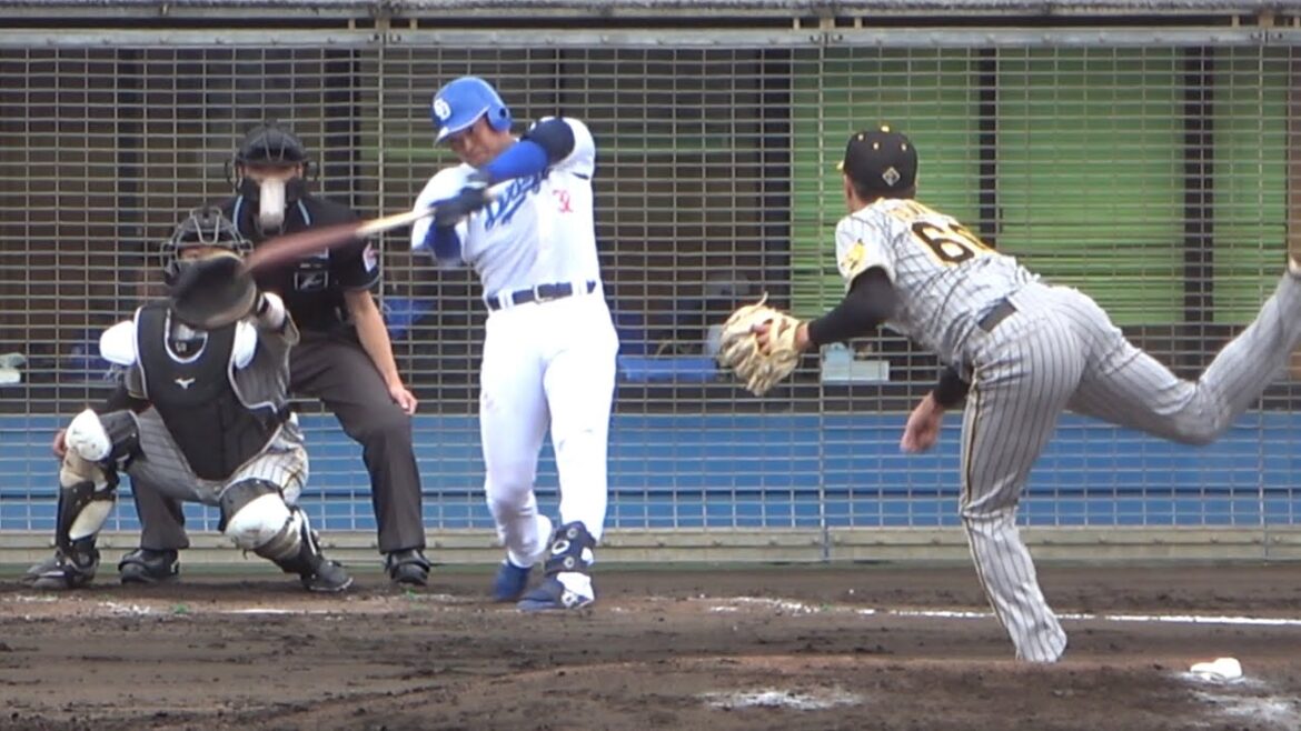 高めのボールをパワーで押し込んでヒットにする石垣のタイムリー！ (2024/02/16)