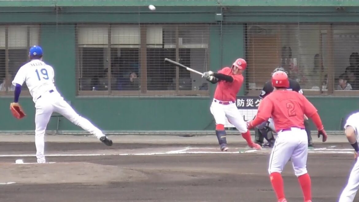 2番を任せたくなる田村俊介！いきなりセンターへのタイムリースリーベースでカープ先制 2024年2月23日