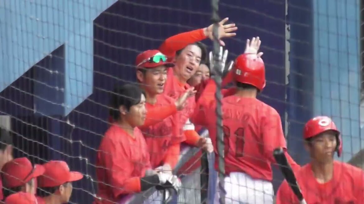 若鯉打線繋がる、韮澤雄也&中村奨成のタイムリーで先制！得点シーンハイライト カープvsファイターズ オープン戦 2024年2月25日