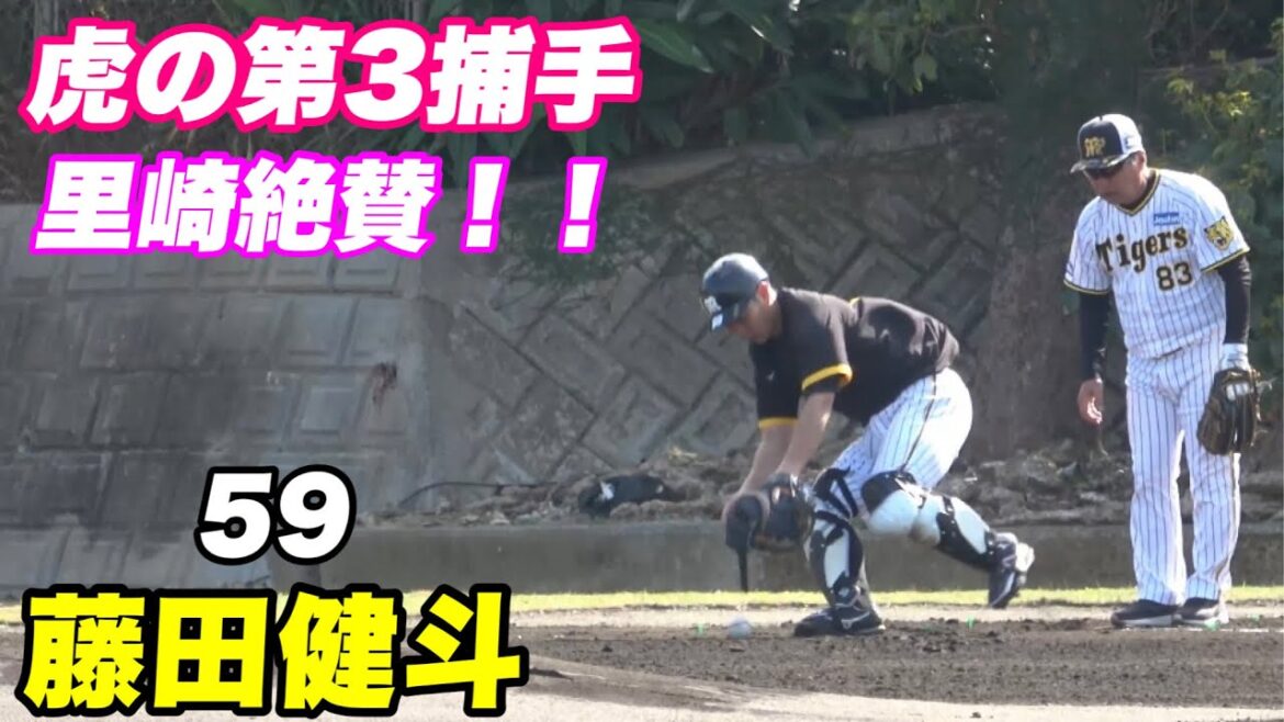 【梅野 坂本の後継者！！初のキャンプでアピールをする藤田選手の特守！！】