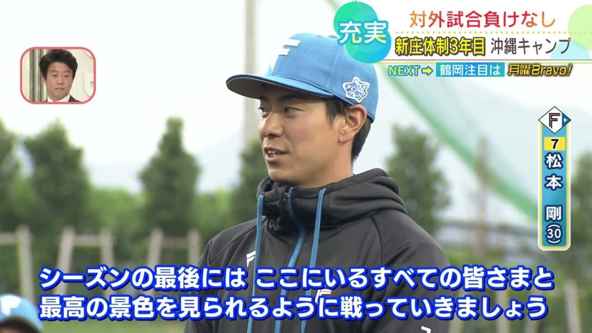 【ファイターズ】「最高の景色を見られるように」松本剛選手会長が手締め 充実の沖縄キャンプ打ち上げ
