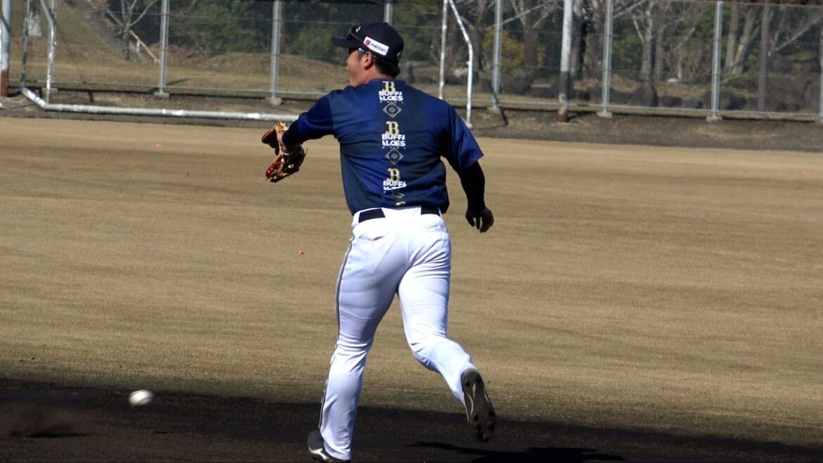 ノックで捕球できず「ヒット！」と主張するが、コーチに「内野ゴロだ！」と一蹴される太田椋w