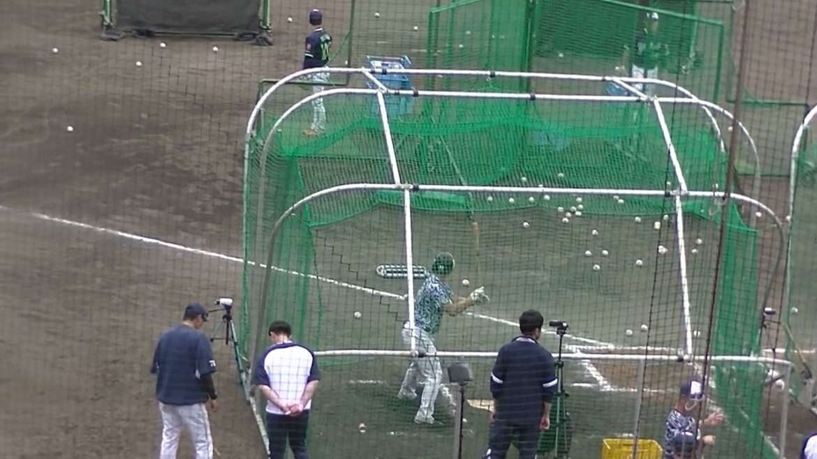 【ヤクルトキャンプ】松本直樹のフリーバッティング【春季浦添キャンプ ヤクルトスワローズ2024年2月20日】