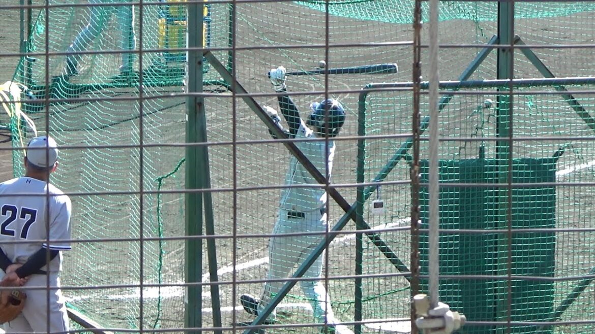 新球団くふうハヤテ：千葉ロッテから加入した谷川唯人選手、西川僚祐選手のフリー打撃（春季キャンプの一コマ）