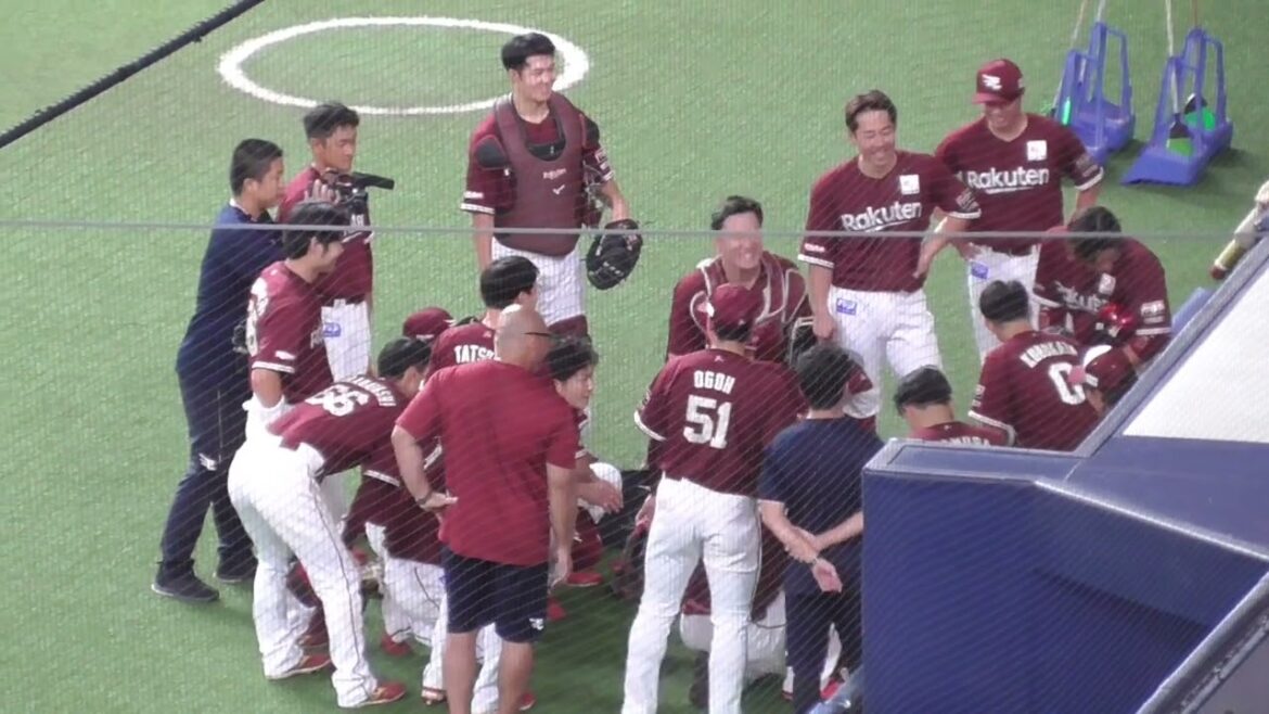 ディリー試合前声出し担当  小深田 大翔　そこそこ笑いとる　#東北楽天ゴールデンイーグルス