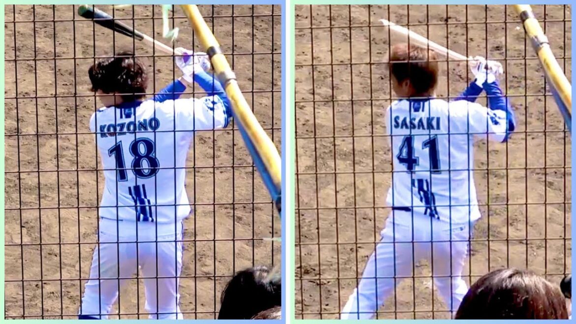 コンビを組んだ佐々木千隼と小園健太のトスバッティング！ 横浜DeNAベイスターズ 2024/2/19