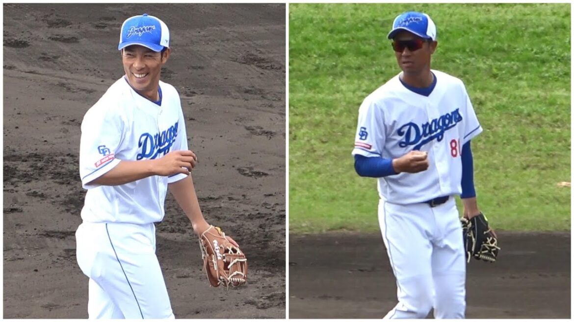 ケース打撃で好プレーを見せた福田コーチへ選手たちが「まだ（現役）いける！」ショートの森越コーチも華麗なジャンピングスローを披露！（2024年2月17日）