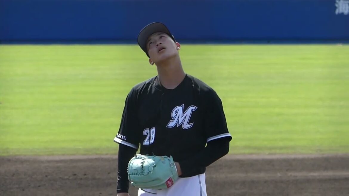 2024年2月 春季キャンプ練習試合 横浜DeNAー千葉ロッテ 蝦名 達夫 選手の第1打席